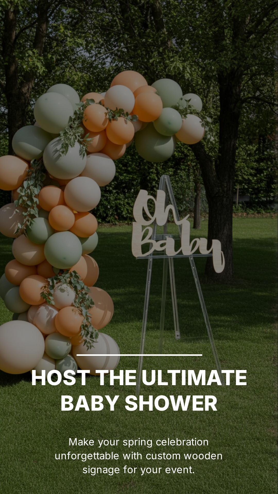 Oh Baby Wood Sign | Baby Shower Sign