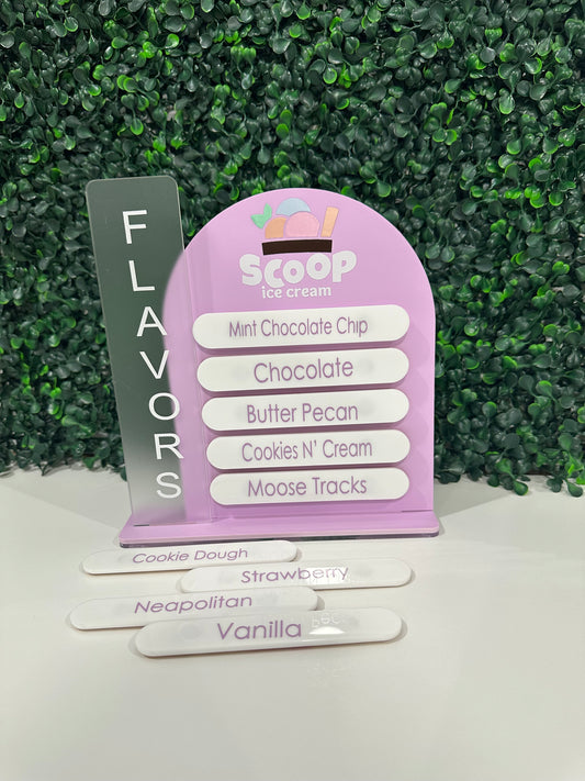 Interchangeable Menu Sign