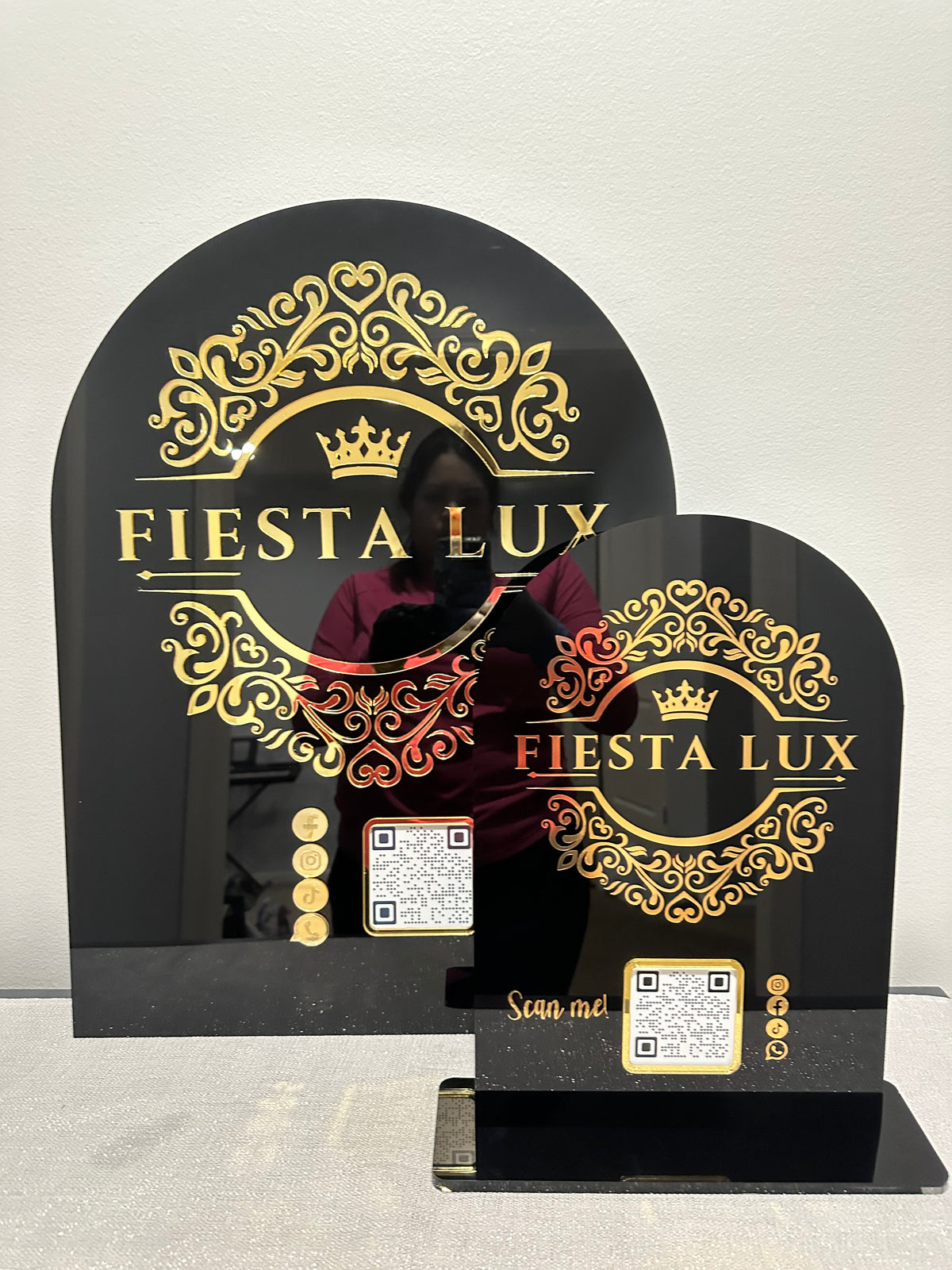 Branded Acrylic QR Code Display