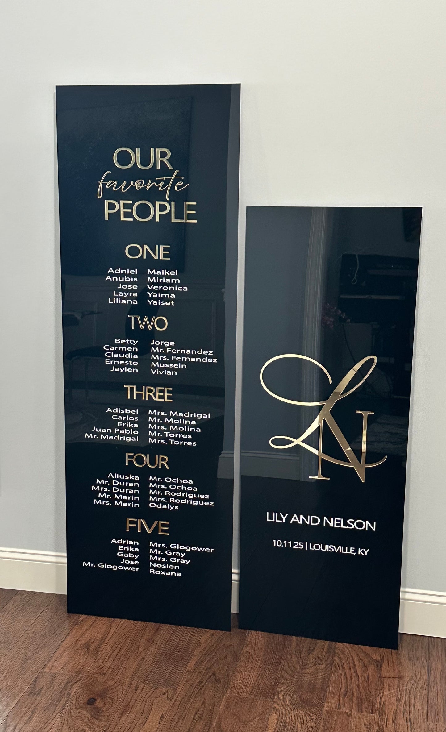 Elegant Seating Chart and Welcome Sign