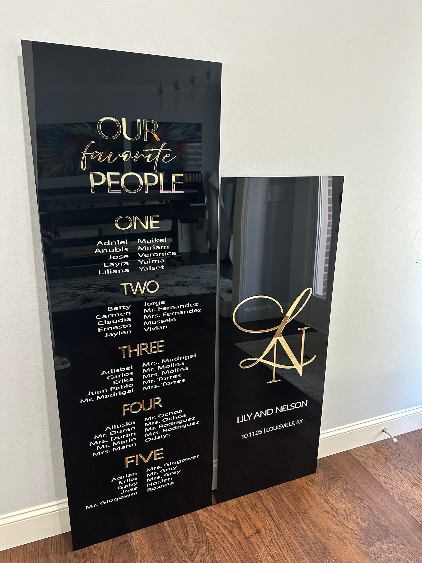 Elegant Seating Chart and Welcome Sign