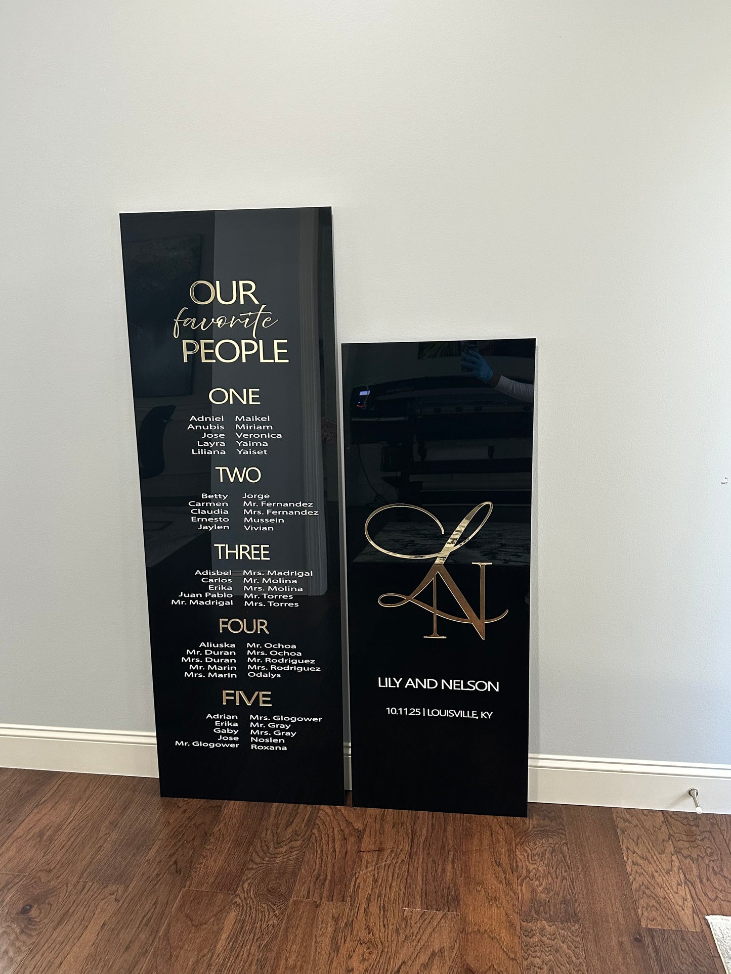 Elegant Seating Chart and Welcome Sign