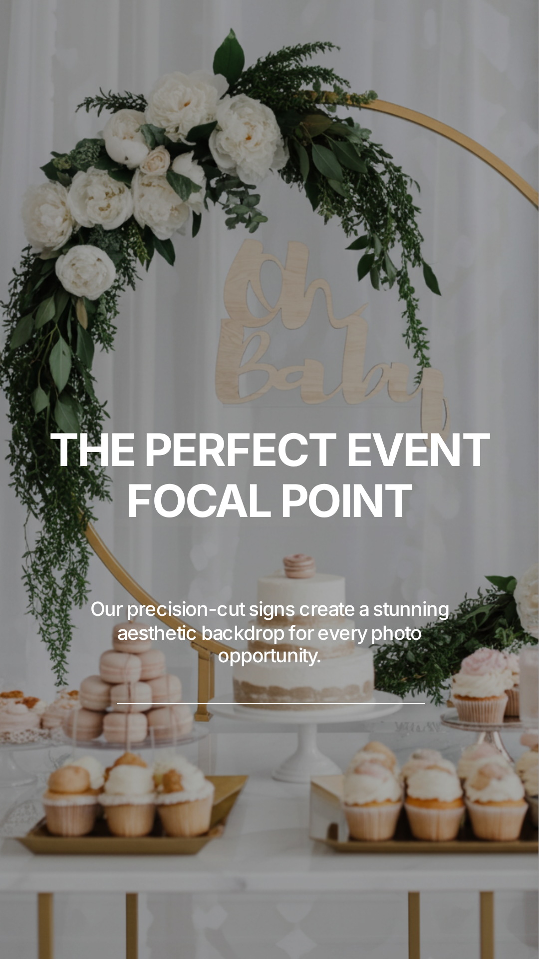 Oh Baby Wood Sign | Baby Shower Sign