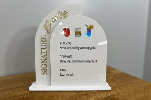 Wedding & Event Bar Signage