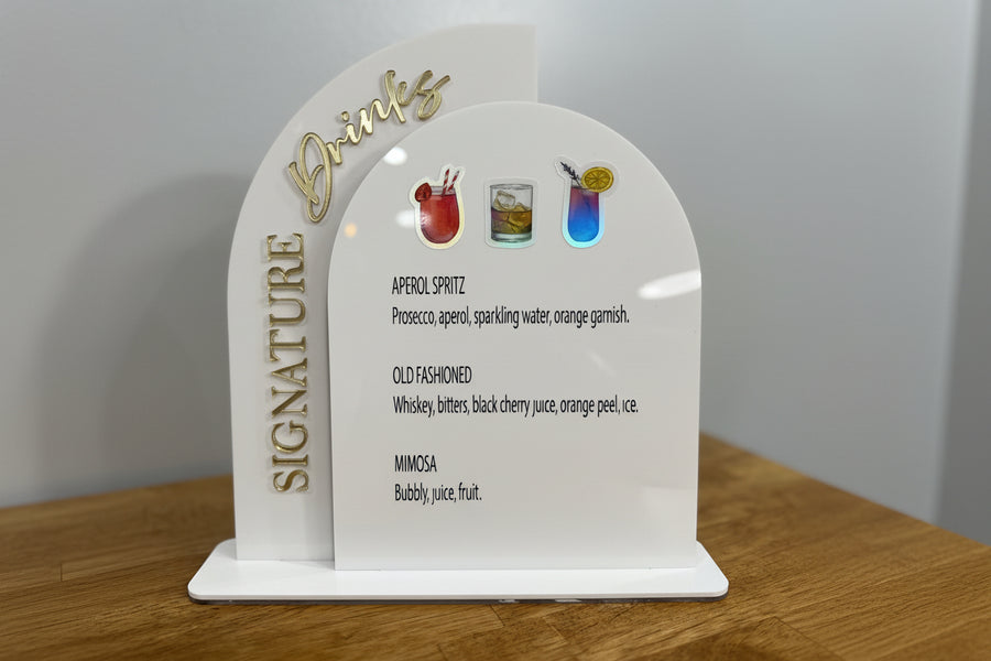 Wedding & Event Bar Signage