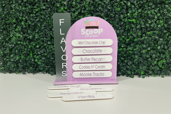 Interchangeable Acrylic Menu Sign