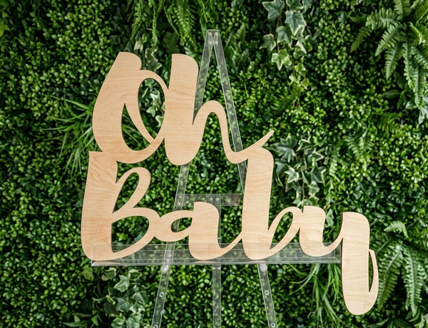 Oh Baby Wood Sign | Baby Shower Sign