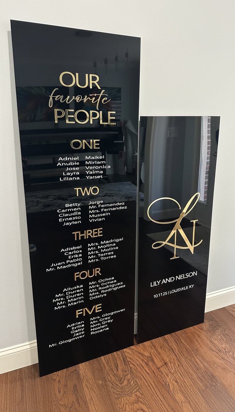 Custom Acrylic Seating Chart